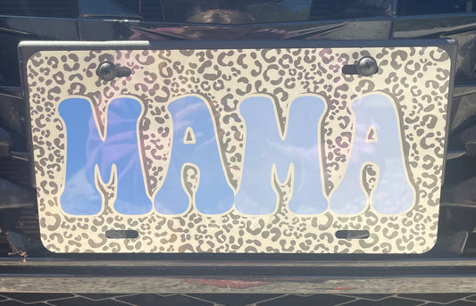 Boy Mama Cheetah License Plate